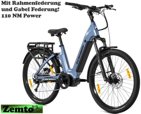 Damen E-Bike Kemoway City K5s, 110NM, 720WH, blau